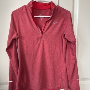 Nike Women's Red Quarter-Zip Sweatshirt